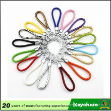 Colors of Weave Leather Keychain